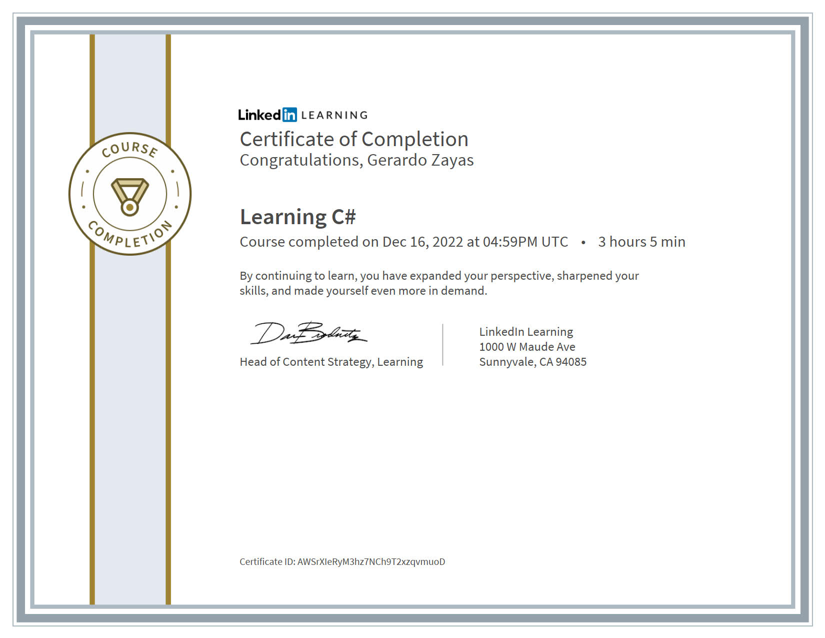 Learning C Sharp