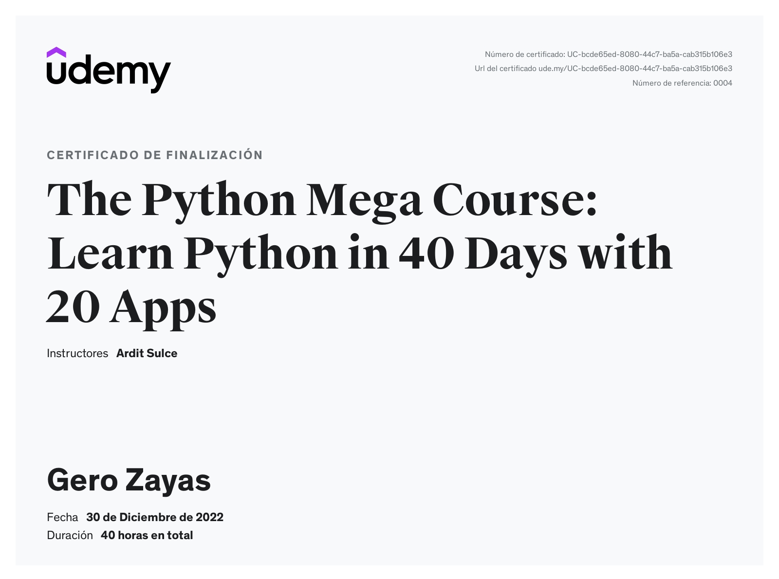 The Python Mega Course