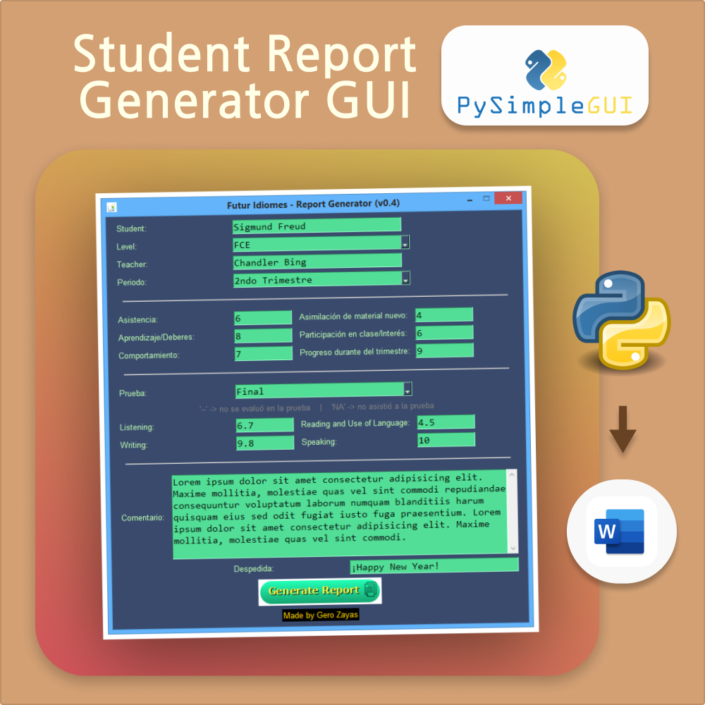 Student Report Generator App